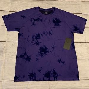 Fabletics Training Day Mens Size XL T-Shirt Gym Workout Shirt Blue Indigo Purple